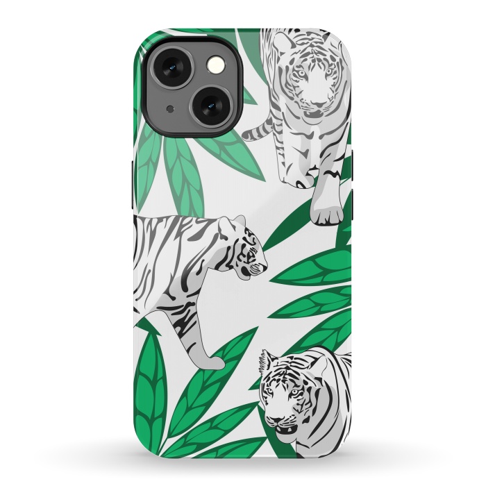 iPhone 13 StrongFit White tigers by Julia Badeeva