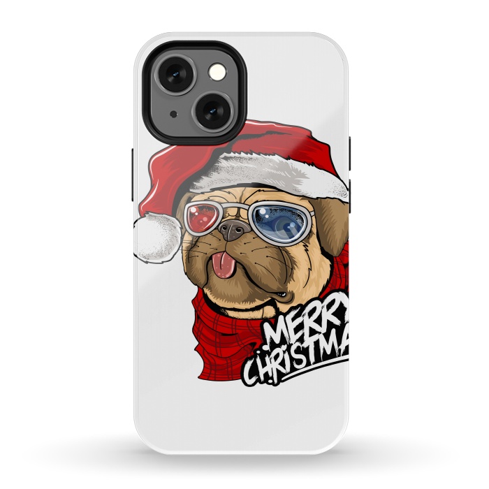iPhone 13 mini StrongFit cute santa dog  by haroulita