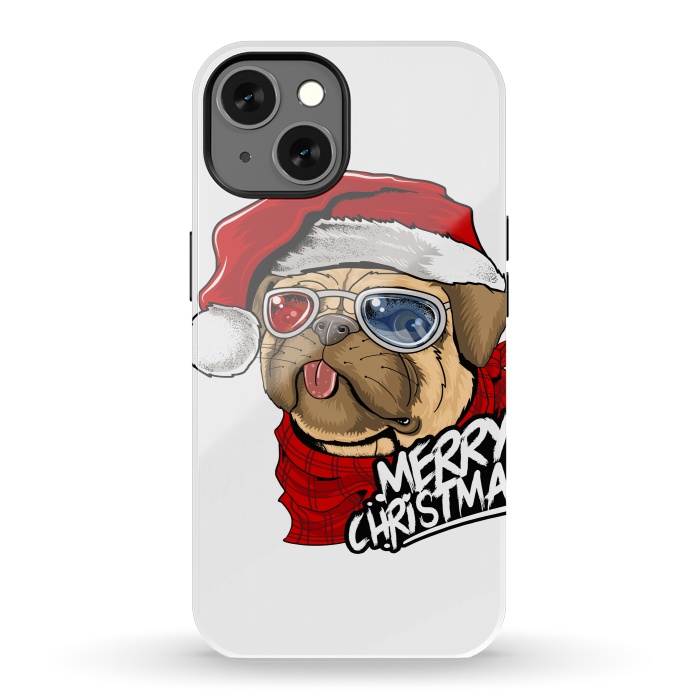 iPhone 13 StrongFit cute santa dog  by haroulita