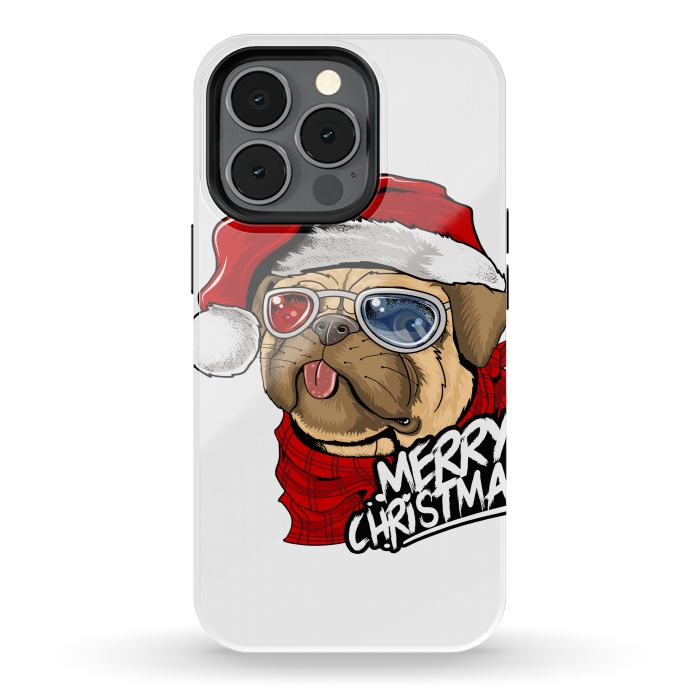 iPhone 13 pro StrongFit cute santa dog  by haroulita