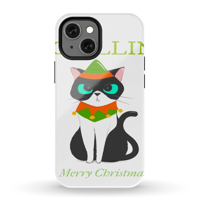 iPhone 13 mini StrongFit funny kitty by haroulita