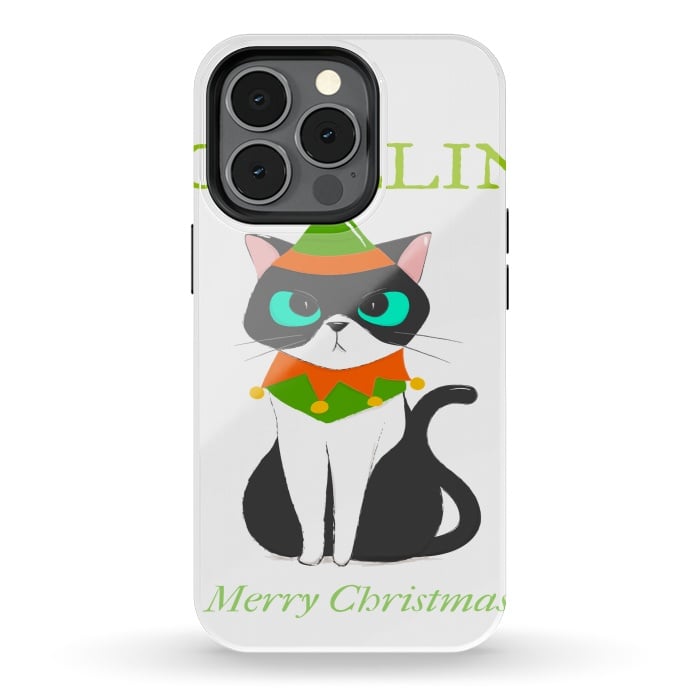 iPhone 13 pro StrongFit funny kitty by haroulita