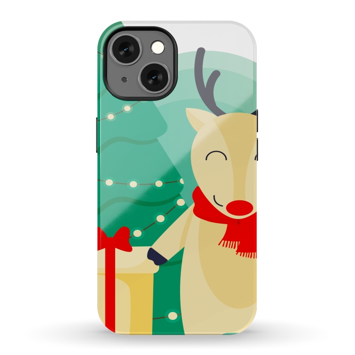 iPhone 13 StrongFit happy reindeer by haroulita