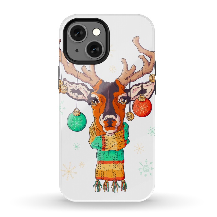 iPhone 13 mini StrongFit christmas reindeer by haroulita