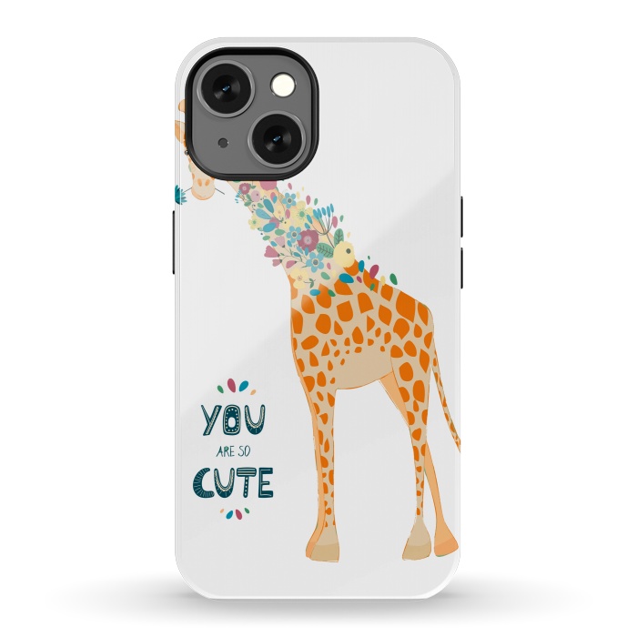 iPhone 13 StrongFit cute giraffe by haroulita