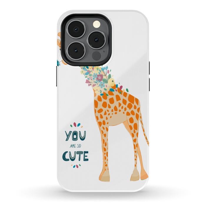 iPhone 13 pro StrongFit cute giraffe by haroulita