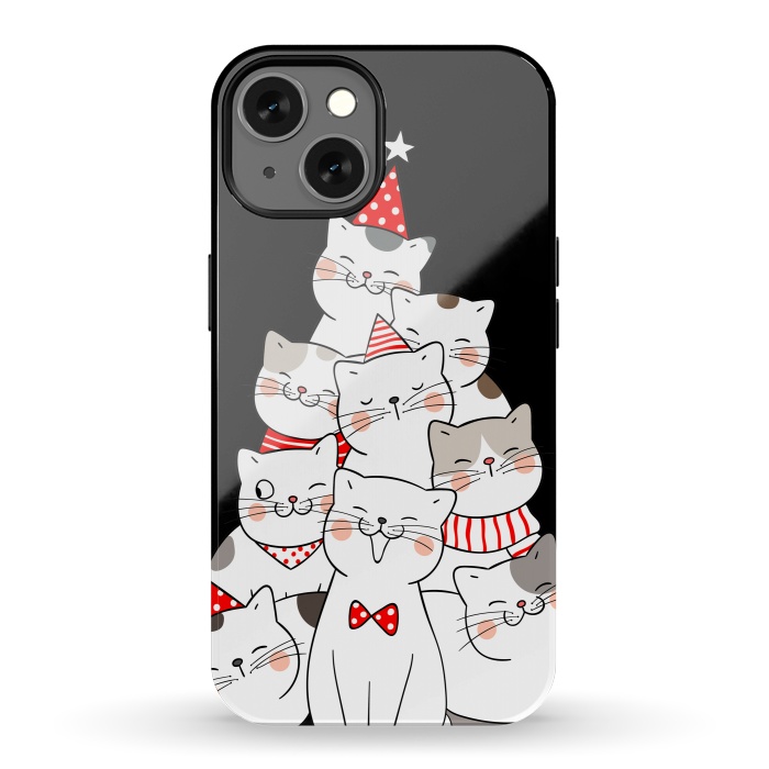 iPhone 13 StrongFit christmas cats by haroulita