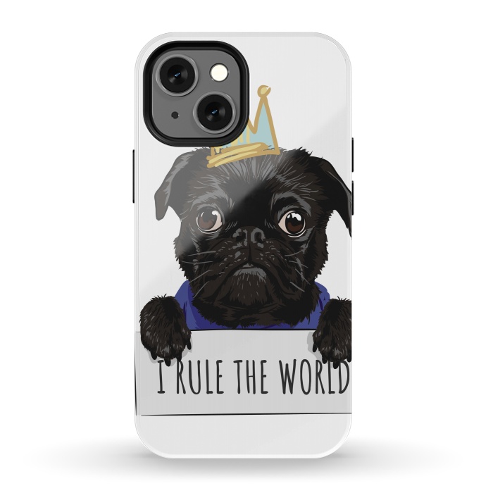 iPhone 13 mini StrongFit pug by haroulita