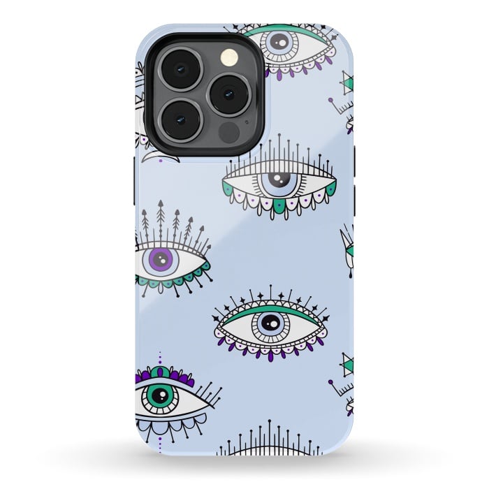 iPhone 13 pro StrongFit evil eyes by haroulita