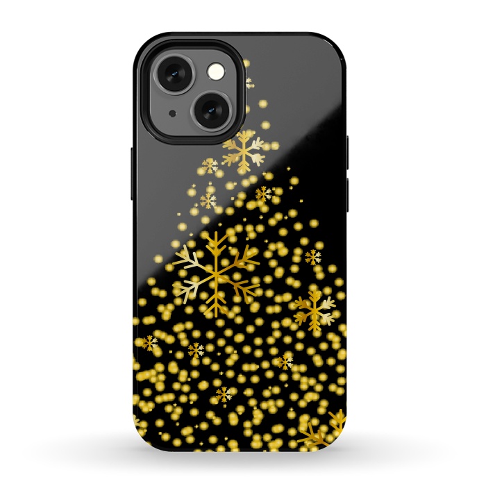 iPhone 13 mini StrongFit golden christmas tree by haroulita
