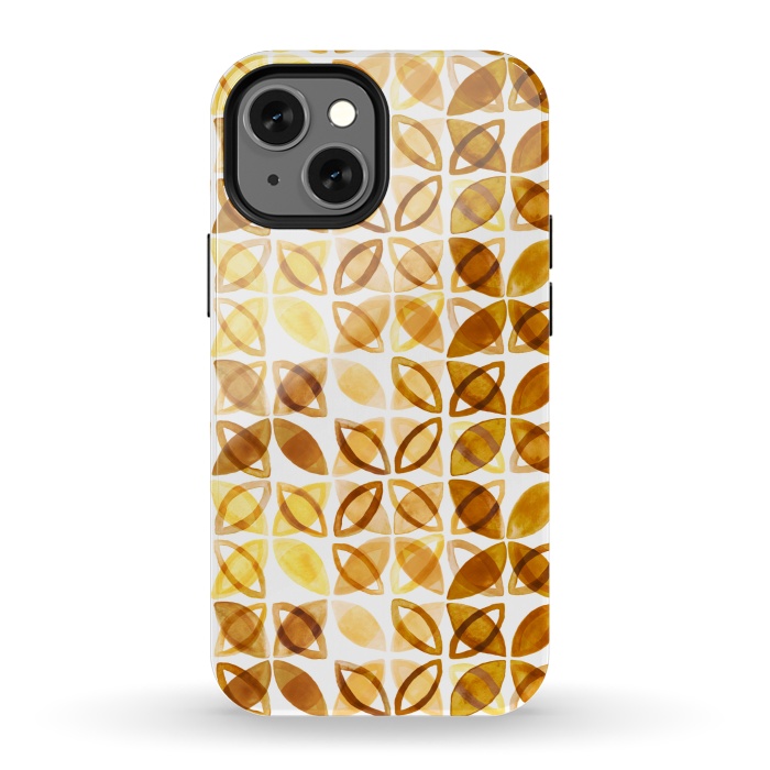 iPhone 13 mini StrongFit 70's Watercolor Pattern  by Tigatiga