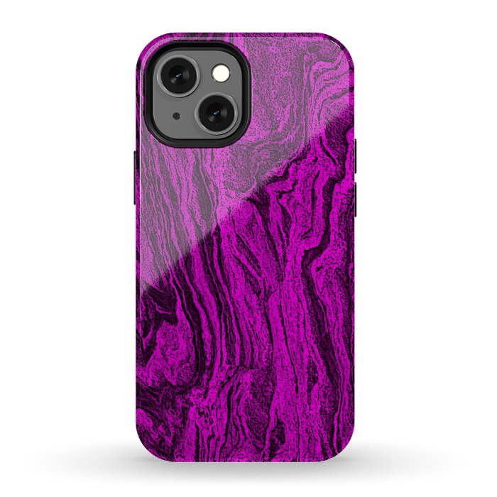 iPhone 13 mini StrongFit Purple designer marble textured design by Josie