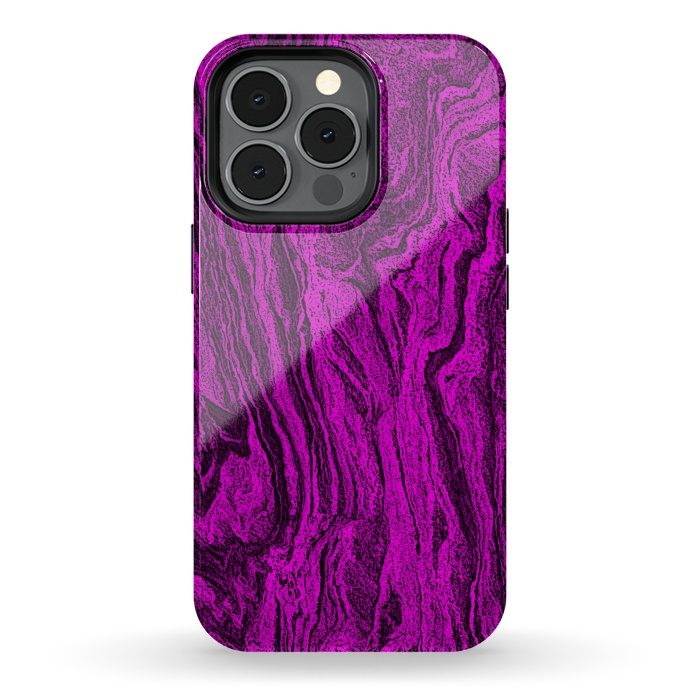iPhone 13 pro StrongFit Purple designer marble textured design by Josie