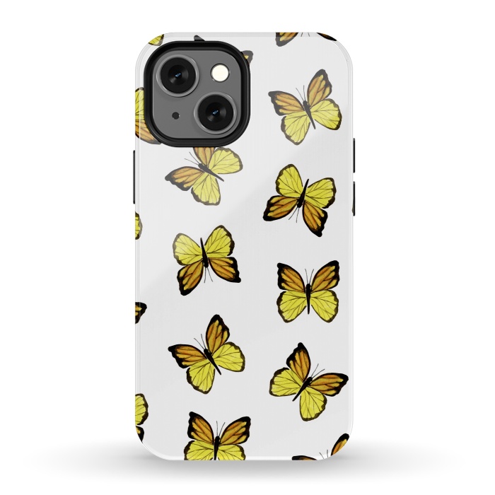 iPhone 13 mini StrongFit Yellow butterflies by Julia Badeeva