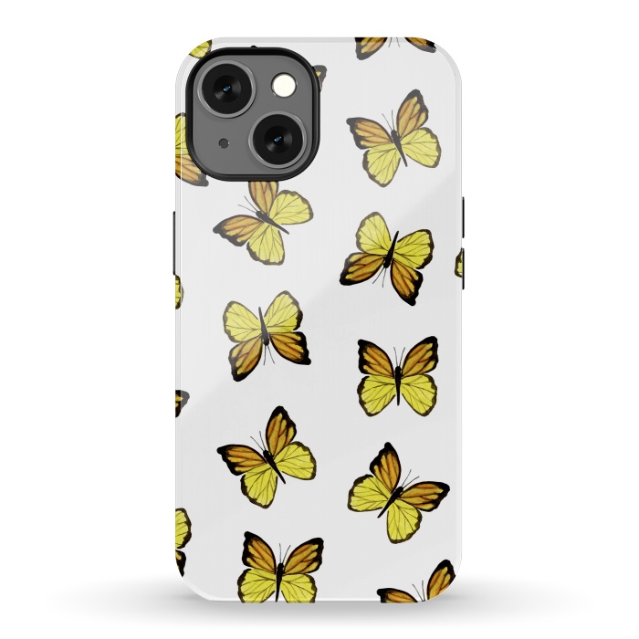 iPhone 13 StrongFit Yellow butterflies by Julia Badeeva