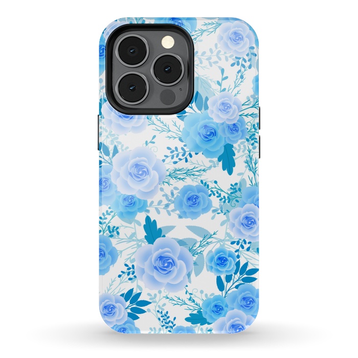 iPhone 13 pro StrongFit Blue roses by Jms