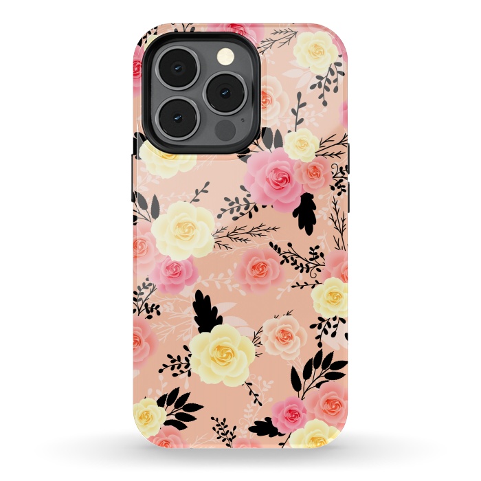 iPhone 13 pro StrongFit Roses pattern by Jms