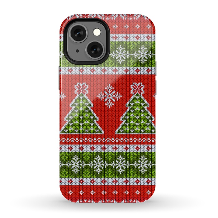 iPhone 13 mini StrongFit Ugly christmas sweater pattern  by Winston