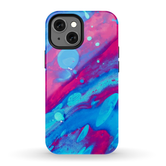 iPhone 13 mini StrongFit Pink and blue abstract painting  by Winston