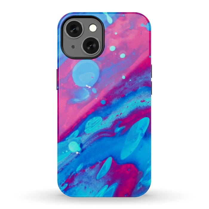 iPhone 13 StrongFit Pink and blue abstract painting  by Winston
