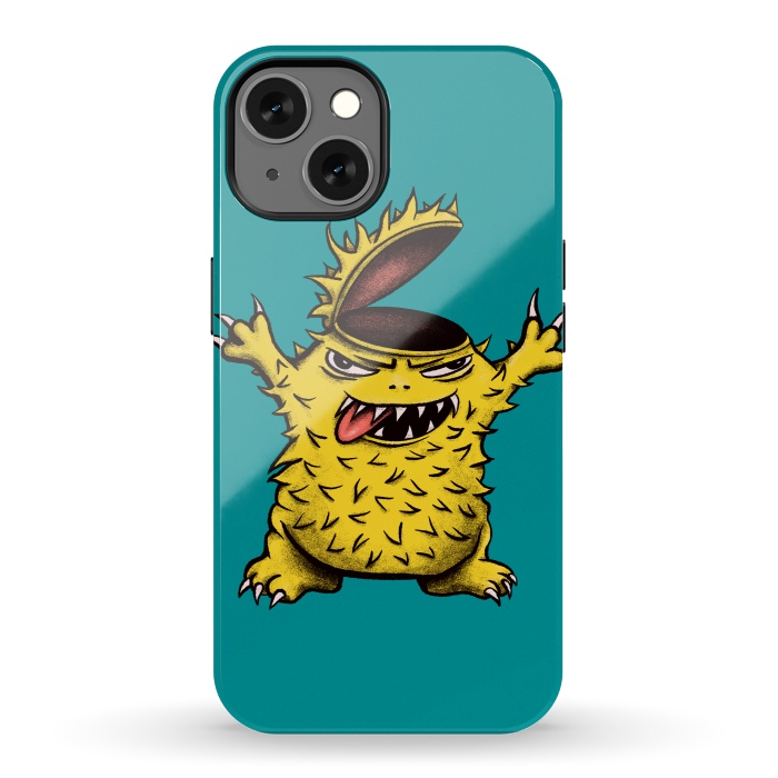 iPhone 13 StrongFit Crazy Brainless Chicken Monster Character by Boriana Giormova