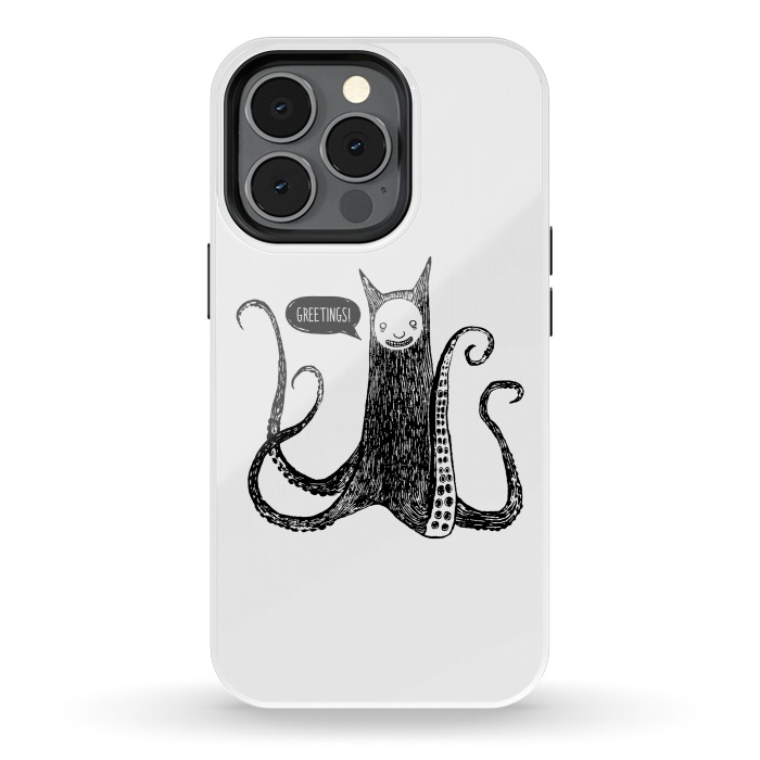 iPhone 13 pro StrongFit Greetings from the kraken cat by Laura Nagel