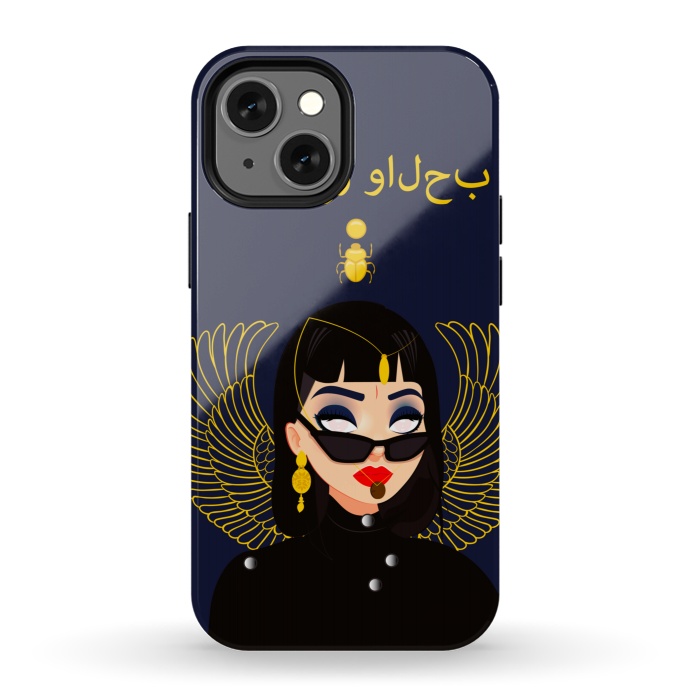 iPhone 13 mini StrongFit Reyna Egipcia by Verónica Arboleda 