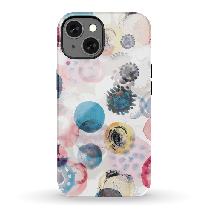 iPhone 13 StrongFit Colorful painted spots by Oana 