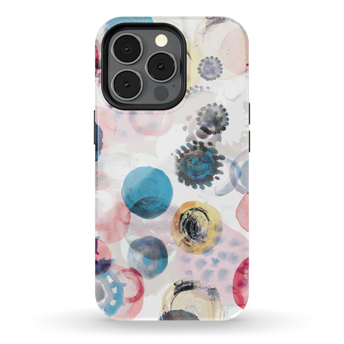 iPhone 13 pro StrongFit Colorful painted spots by Oana 