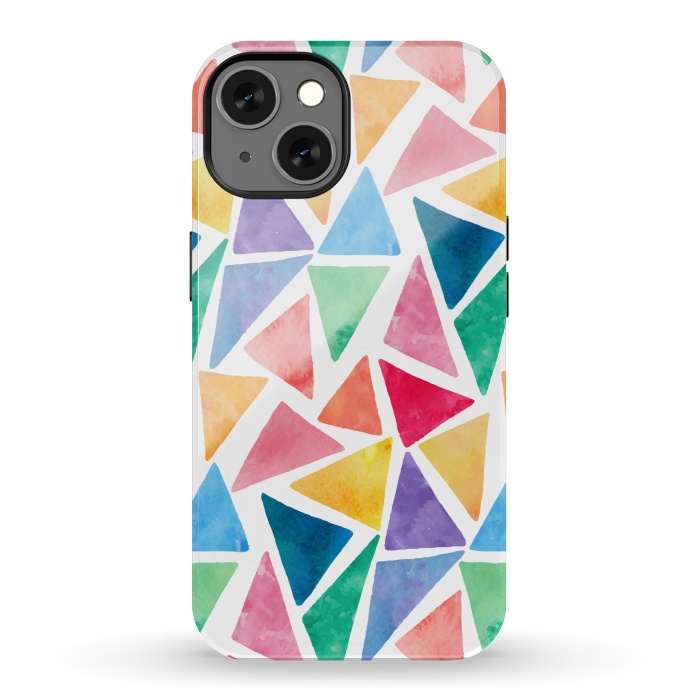 iPhone 13 StrongFit multi colour triangle pattern by MALLIKA