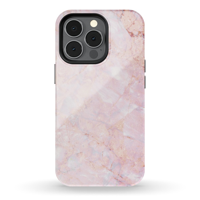 iPhone 13 pro StrongFit Pastel pink elegant marble by Oana 