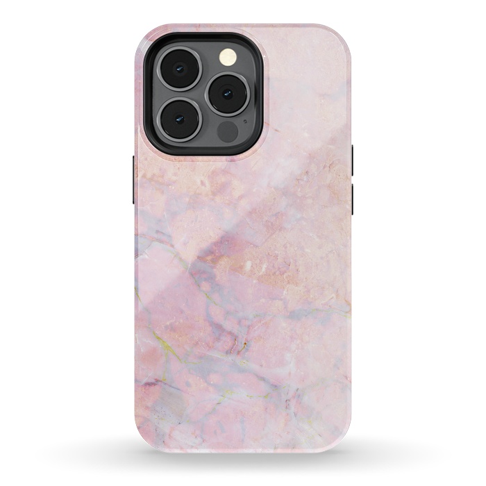 iPhone 13 pro StrongFit Soft pink marble by Oana 