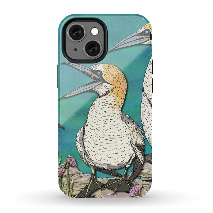 iPhone 13 mini StrongFit Gannet Chat by Lotti Brown
