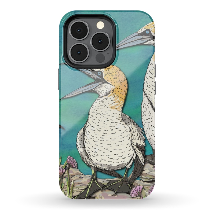 iPhone 13 pro StrongFit Gannet Chat by Lotti Brown