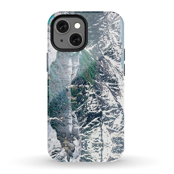 iPhone 13 mini StrongFit Snowy mountains landscape by Oana 