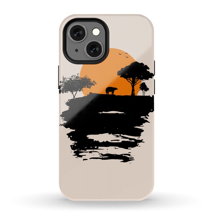 iPhone 13 mini StrongFit Bear Travel on Mountain by Creativeaxle