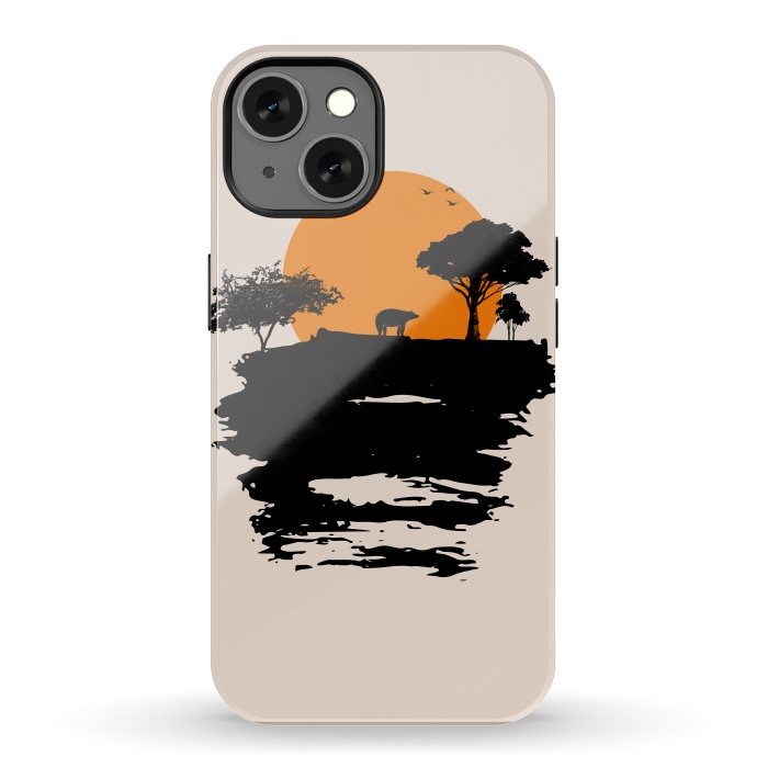 iPhone 13 StrongFit Bear Travel on Mountain by Creativeaxle