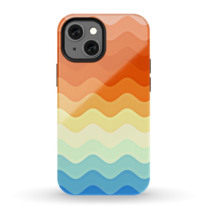 iPhone 13 mini StrongFit Color Waves by Creativeaxle