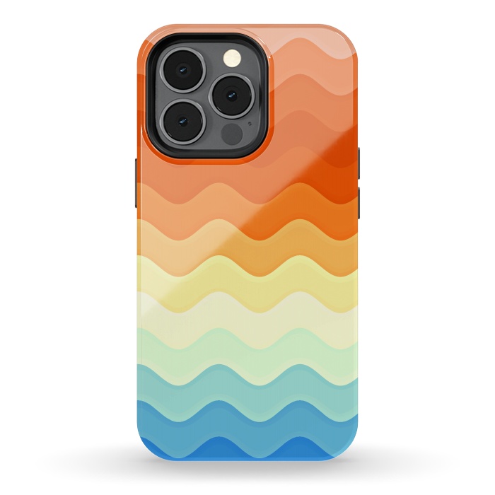 iPhone 13 pro StrongFit Color Waves by Creativeaxle