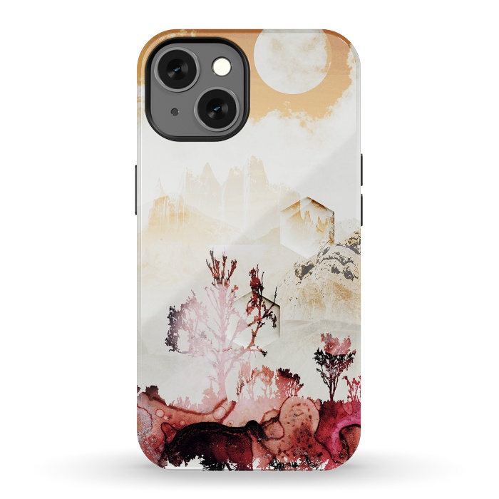 iPhone 13 StrongFit Desert oasis painted landscape by Oana 