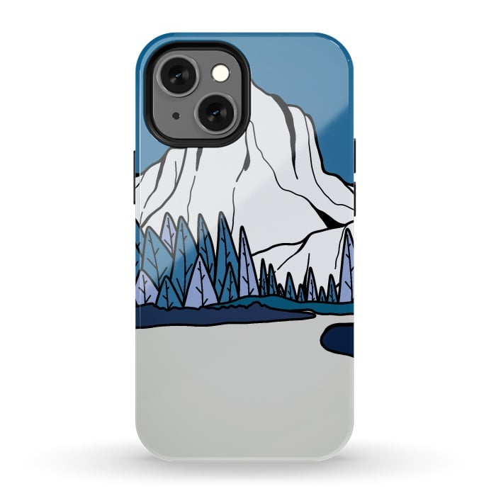 iPhone 13 mini StrongFit Blue peak hill by Steve Wade (Swade)