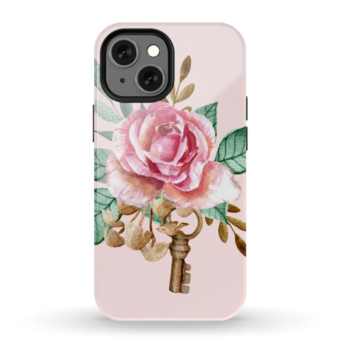 iPhone 13 mini StrongFit Vintage rose by Julia Badeeva