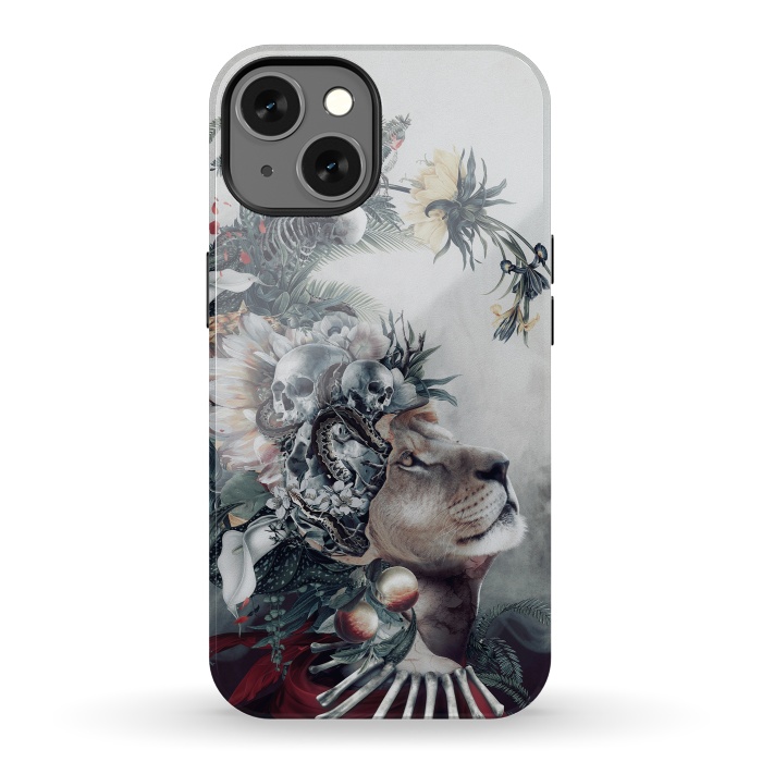 iPhone 13 StrongFit Lion and Skulls by Riza Peker