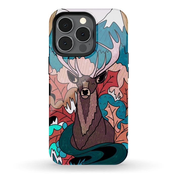 iPhone 13 pro StrongFit Winter deer forest by Steve Wade (Swade)