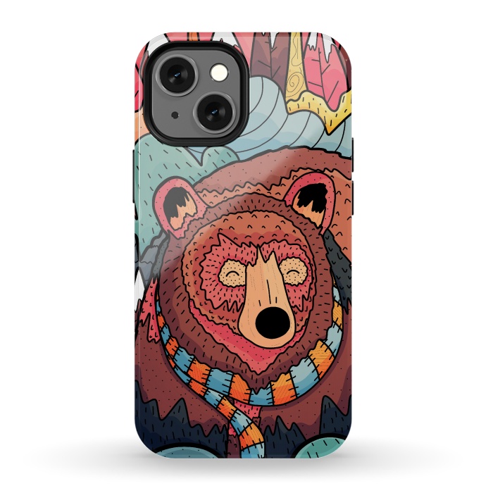 iPhone 13 mini StrongFit Winter bear forest by Steve Wade (Swade)