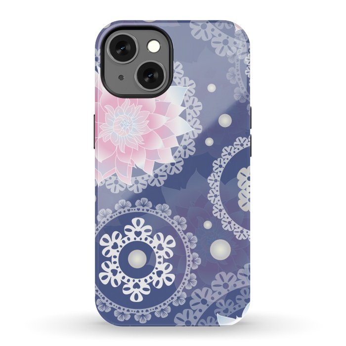 iPhone 13 StrongFit lotus floral pattern by MALLIKA