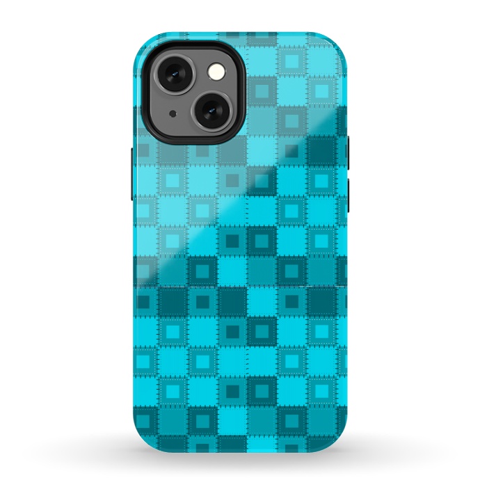 iPhone 13 mini StrongFit blue patchwork by MALLIKA