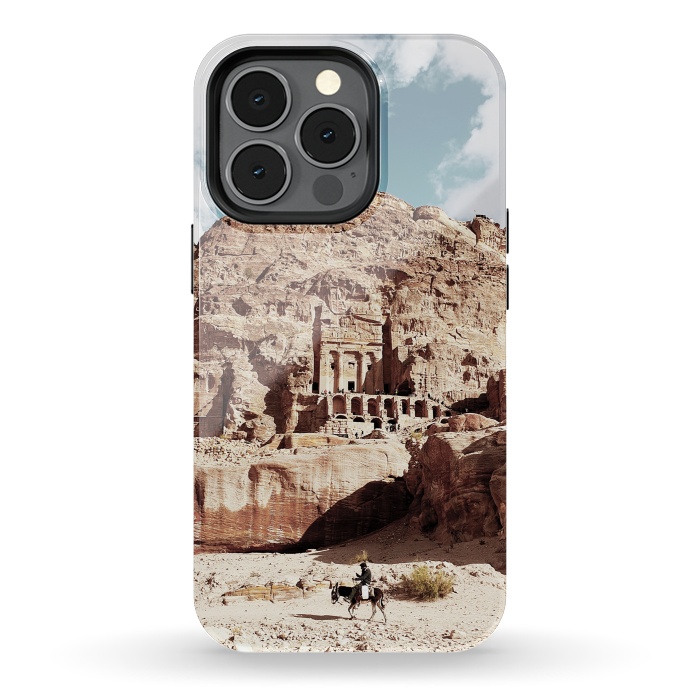 iPhone 13 pro StrongFit Petra temple Jordan sandstone landscape by Oana 