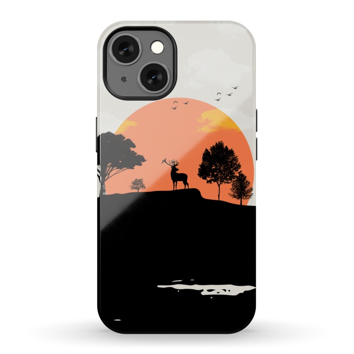 iPhone 13 StrongFit Deer in the Forest by Creativeaxle