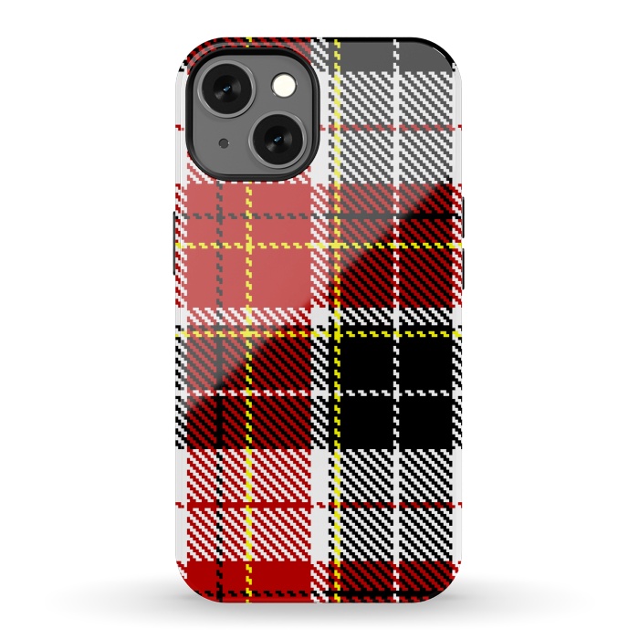 iPhone 13 StrongFit RED AND  BLACK CHECKS by MALLIKA